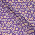 Purple Floral Printed Silk Crepe Fabric Soft Lightweight Breathable Material for Dressmaking Sewing Apparel Craft Use 110 Cms Width India Origin-D27288 Regal Fabrics