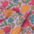 Pink Floral Printed Silk Crepe Fabric Soft Flowing Lightweight Luxurious Material for Dressmaking Sewing Apparel Craft Use 110 Cms Width India Origin-D27296 Regal Fabrics