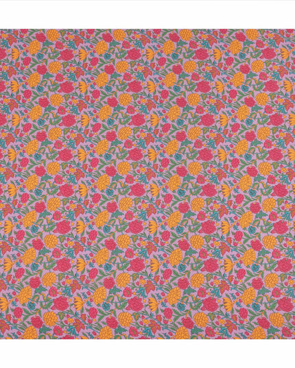 Pink Floral Printed Silk Crepe Fabric Soft Flowing Lightweight Luxurious Material for Dressmaking Sewing Apparel Craft Use 110 Cms Width India Origin-D27296 Regal Fabrics