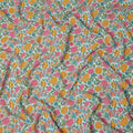 Mint Green Floral Printed Silk Crepe Fabric Soft Lightweight Breathable Material for Dressmaking Sewing Apparel Craft Use 110 Cms Width India Origin-D27294 Regal Fabrics