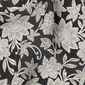 Black Floral Printed Silk Crepe Fabric Soft Flowing Lightweight Luxurious Material for Dressmaking Sewing Apparel Craft Use 110 Cms Width India Origin-D27298 Regal Fabrics