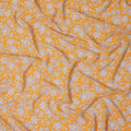Yellow Floral Printed Silk Crepe Fabric Soft Flowing Lightweight Luxurious Material for Dressmaking Sewing Apparel Craft Use 110 Cms Width India Origin-D27297 Regal Fabrics
