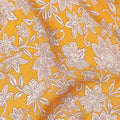 Yellow Floral Printed Silk Crepe Fabric Soft Flowing Lightweight Luxurious Material for Dressmaking Sewing Apparel Craft Use 110 Cms Width India Origin-D27297 Regal Fabrics