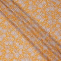 Yellow Floral Printed Silk Crepe Fabric Soft Flowing Lightweight Luxurious Material for Dressmaking Sewing Apparel Craft Use 110 Cms Width India Origin-D27297 Regal Fabrics