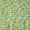 Cream Floral Printed Silk Crepe Fabric Soft Lightweight Breathable Material for Dressmaking Sewing Apparel Craft Use 110 Cms Width India Origin-D27290 Regal Fabrics