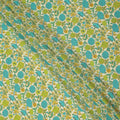 Cream Floral Printed Silk Crepe Fabric Soft Lightweight Breathable Material for Dressmaking Sewing Apparel Craft Use 110 Cms Width India Origin-D27290 Regal Fabrics