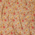 Cream Floral Printed Silk Crepe Fabric Soft Flowing Lightweight Luxurious Material for Dressmaking Sewing Apparel Craft Use 110 Cms Width India Origin-D27299 Regal Fabrics
