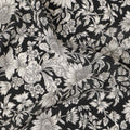 Black Floral Printed Silk Crepe Fabric Soft Flowing Lightweight Luxurious Material for Dressmaking Sewing Apparel Craft Use 110 Cms Width India Origin-D27303 Regal Fabrics