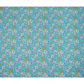 Teal Floral Printed Silk Crepe Fabric Soft Lightweight Breathable Material for Dressmaking Sewing Apparel Craft Use 110 Cms Width India Origin-D27289 Regal Fabrics
