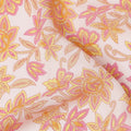 Blush Pink Floral Printed Silk Crepe Fabric Soft Flowing Lightweight Luxurious Material for Dressmaking Sewing Apparel Craft Use 110 Cms Width India Origin-D27301 Regal Fabrics