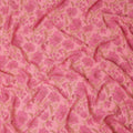 Pink Floral Printed Silk Crepe Fabric Soft Flowing Lightweight Luxurious Material for Dressmaking Sewing Apparel Craft Use 110 Cms Width India Origin-D27304 Regal Fabrics