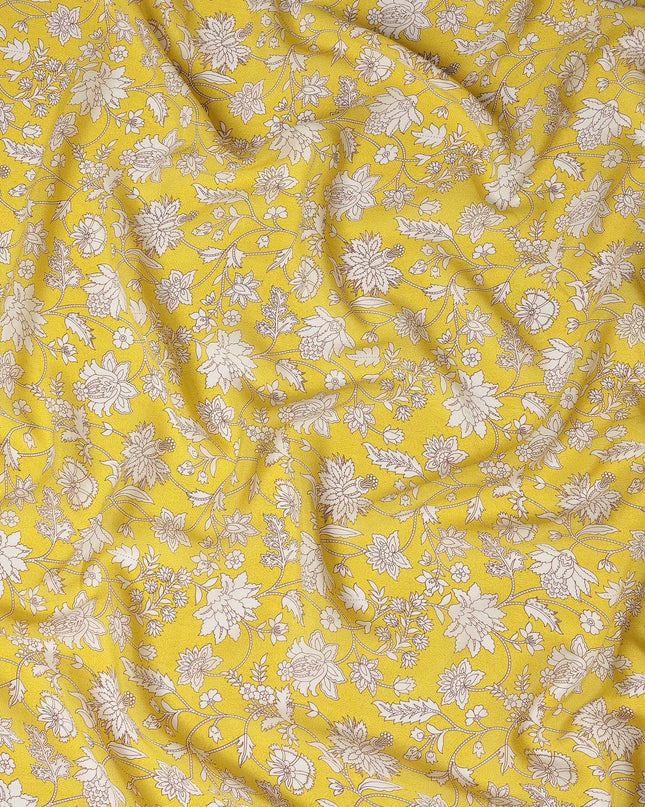 Lemon Yellow Pure Silk Crepe Fabric 110cm