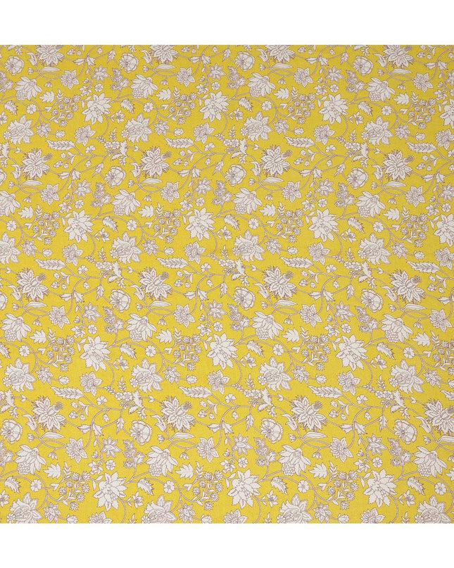 Lemon Yellow Pure Silk Crepe Fabric 110cm