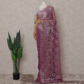 Magenta Pink French Chantilly Lace Saree