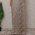Champagne Gold French Chantilly Lace Saree Fabric