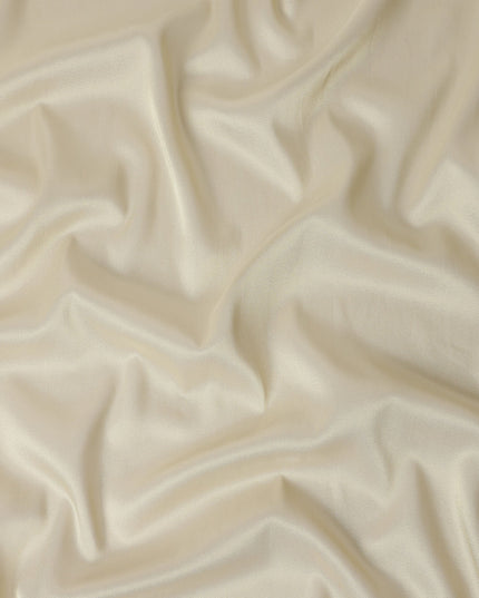 Ivory Cream Plain Silk Lame Fabric 110cm