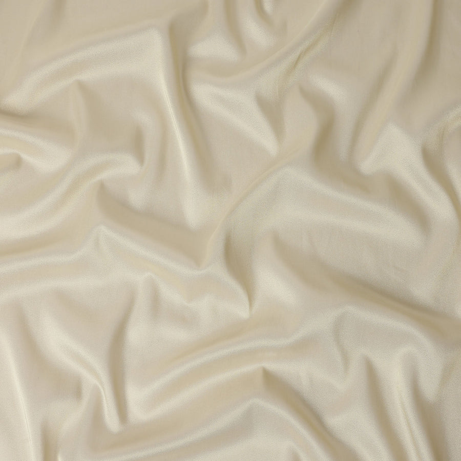 Ivory Cream Plain Silk Lame Fabric 110cm