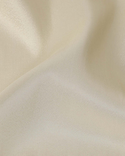 Ivory Cream Plain Silk Lame Fabric 110cm