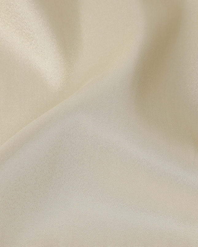 Ivory Cream Plain Silk Lame Fabric 110cm