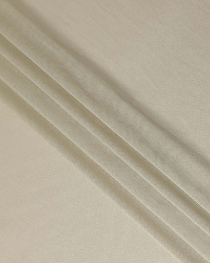 Ivory Cream Plain Silk Lame Fabric 110cm