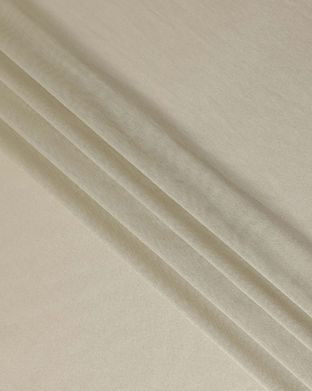 Ivory Cream Plain Silk Lame Fabric 110cm
