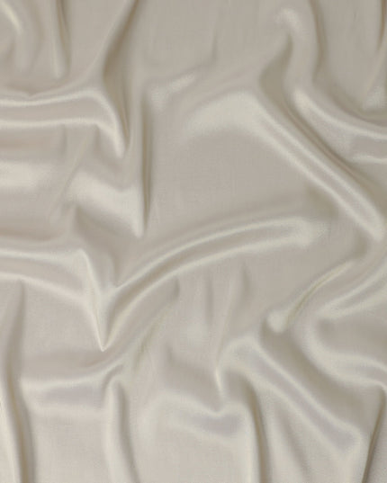 Soft Ivory Plain Silk Lame Fabric 110cm