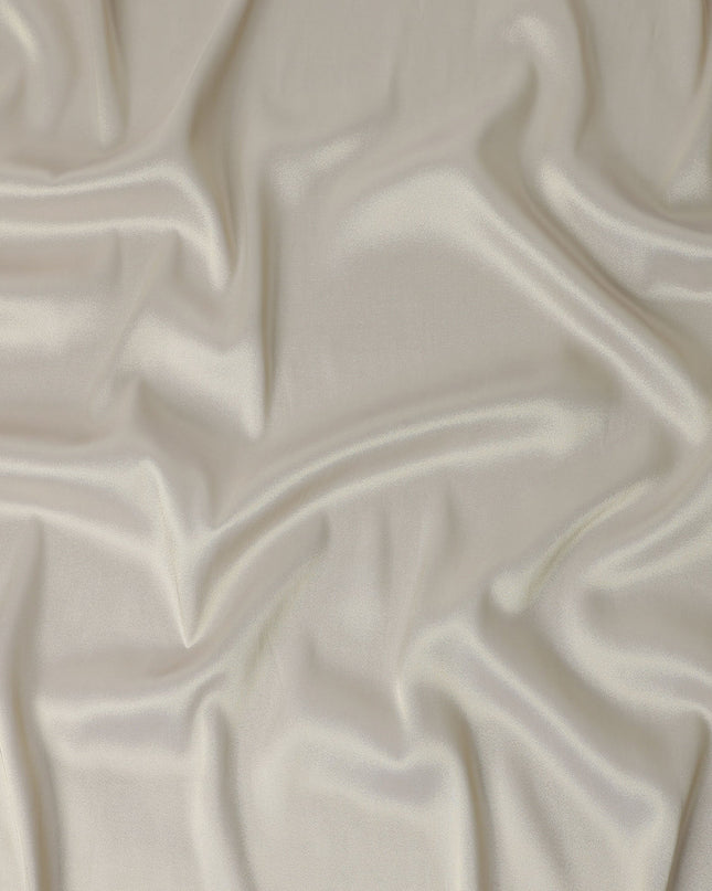 Soft Ivory Plain Silk Lame Fabric 110cm