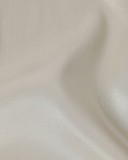 Soft Ivory Plain Silk Lame Fabric 110cm