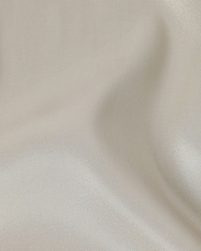 Soft Ivory Plain Silk Lame Fabric 110cm
