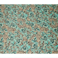 Turquoise Abstract Marble Swirl Print Synthetic Satin Fabric, 110 Cms Width, Made in India-D28273 Regal Fabrics