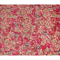 Red Multicolor Bird & Floral Garden Print Synthetic Satin Fabric, 110 Cms Width, Made in India-D28278 - Regal Fabrics