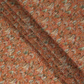 Orange Bird & Floral Nature Print Viscose Crepe Fabric, 110 Cms Width, Made in India-D28255 Regal Fabrics