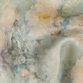 Mint Green Floral Printed Viscose Modal Satin Fabric, Allover Botanical Pattern Satin Weave Fashion Fabric, 110 Cms Width, Made in India-D27273 - Regal Fabrics