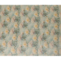 Mint Green Floral Printed Viscose Modal Satin Fabric, Allover Botanical Pattern Satin Weave Fashion Fabric, 110 Cms Width, Made in India-D27273 - Regal Fabrics