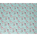 Aqua Mint Floral Printed Viscose Crepe Fabric, Allover Soft Botanical Design Lightweight Crepe Weave Fabric, 110 Cms Width, Made in India-D27281 - Regal Fabrics