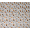 Light Grey Peach Floral Printed Viscose Crepe Fabric, Allover Delicate Botanical Design Lightweight Crepe Weave Fabric, 110 Cms Width, Made in India-D27280 - Regal Fabrics