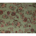 Olive Green Floral Printed Viscose Crepe Fabric, Allover Botanical Design Lightweight Crepe Weave Fashion Fabric, 110 Cms Width, Made in India-D27277 - Regal Fabrics