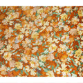 Rust Orange Abstract Watercolor Floral Print Viscose Modal Satin Fabric, 110 Cms Width, Made in India-D28269