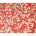 Red Abstract Watercolor Floral Print Viscose Modal Satin Fabric, 110 Cms Width, Made in India-D28267