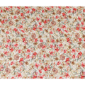 Coral Red Floral Viscose Digital Print Fabric 110cm