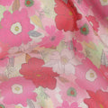 Cherry Blossom Pink Floral Viscose Digital Print Fabric