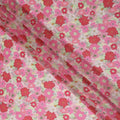 Cherry Blossom Pink Floral Viscose Digital Print Fabric