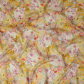 Golden Mustard Yellow Paisley Viscose Digital Print Fabric