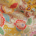 Golden Mustard Yellow Paisley Viscose Digital Print Fabric