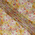 Golden Mustard Yellow Paisley Viscose Digital Print Fabric