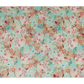 Turquoise Aqua Blue Paisley Viscose Digital Print Fabric