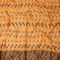 Light Orange Abstract Premium Pure Swiss 100% Cotton Voile Embroidered Traditional Sudanese Thobe 4.5 Mtrs 140cm Swiss Quality - D30303