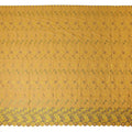 Yellow Abstract Premium Pure Swiss 100% Cotton Voile Embroidered Traditional Sudanese Thobe 4.5 Mtrs 140cm Swiss Quality - D30301