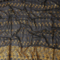Black Abstract Premium Pure Swiss 100% Cotton Voile Embroidered Traditional Sudanese Thobe 4.5 Mtrs 140cm Swiss Quality - D30308
