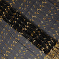 Black Abstract Premium Pure Swiss 100% Cotton Voile Embroidered Traditional Sudanese Thobe 4.5 Mtrs 140cm Swiss Quality - D30308